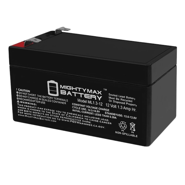 Mighty Max Battery 12V 1.3Ah SLA Battery Replaces SMART POE Access Control System ML1.3-1221120
